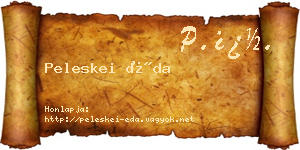 Peleskei Éda névjegykártya
